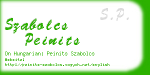 szabolcs peinits business card